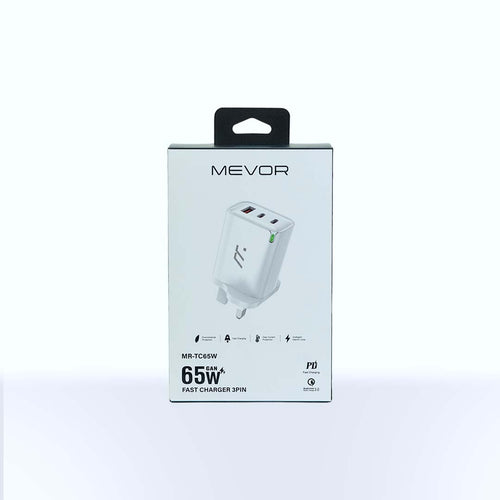 Phone holder with MEVOR branding on a white background