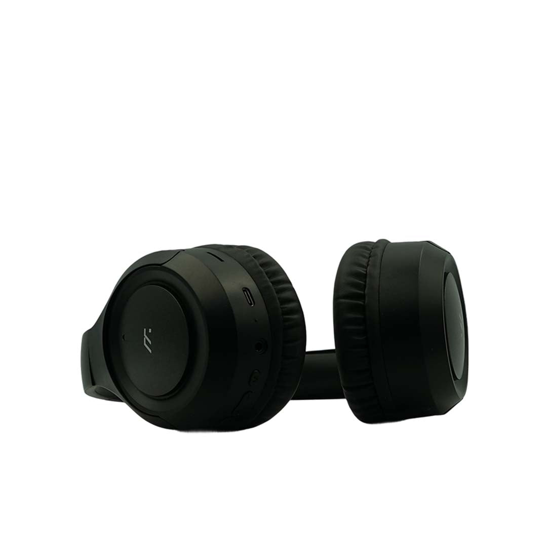 Pair of black dumbbells on a white background