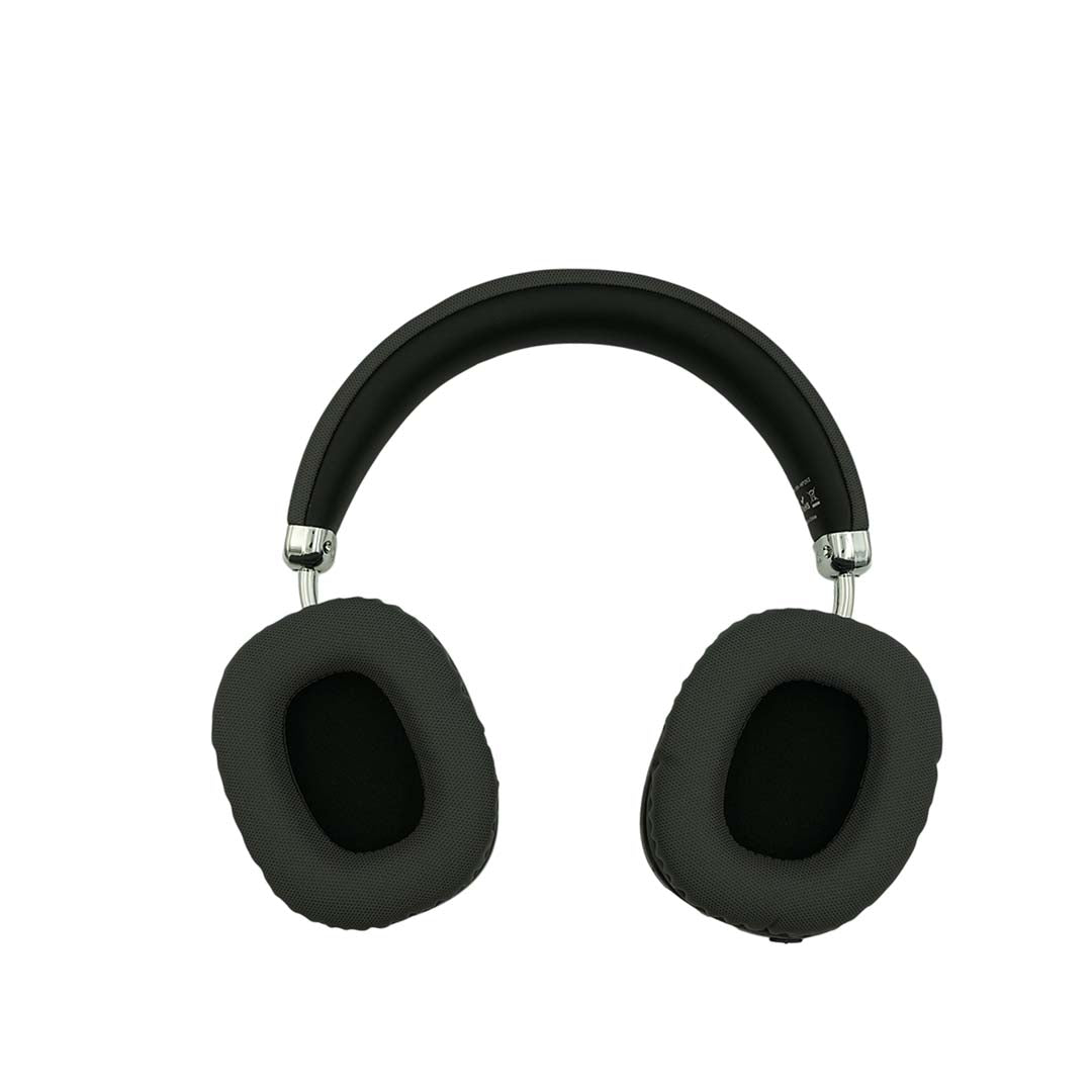 Black over-ear headphones on a white background