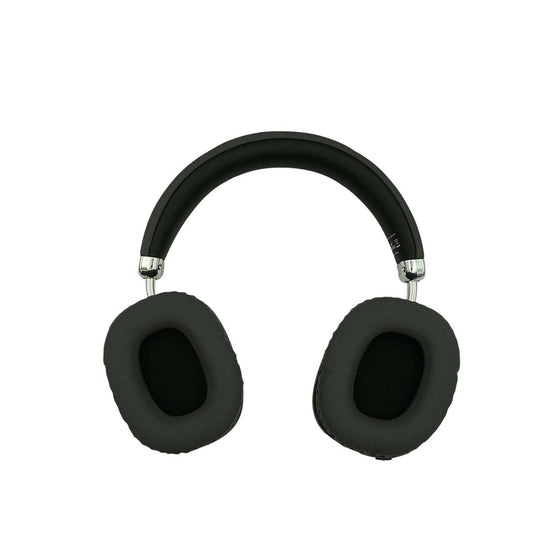 Black over-ear headphones on a white background