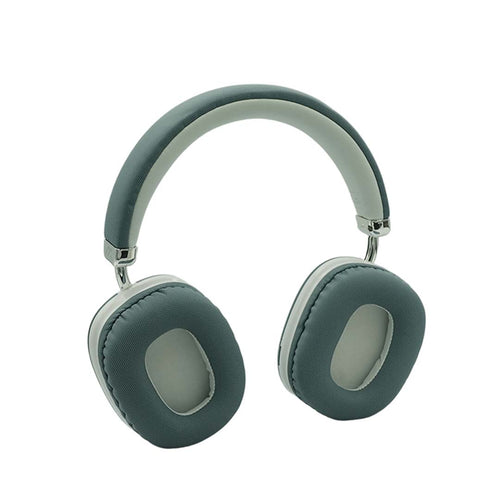 Blue headphones on a white background