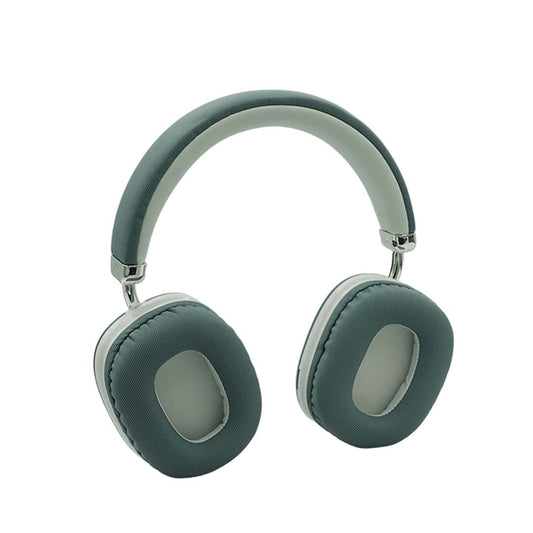 Blue headphones on a white background