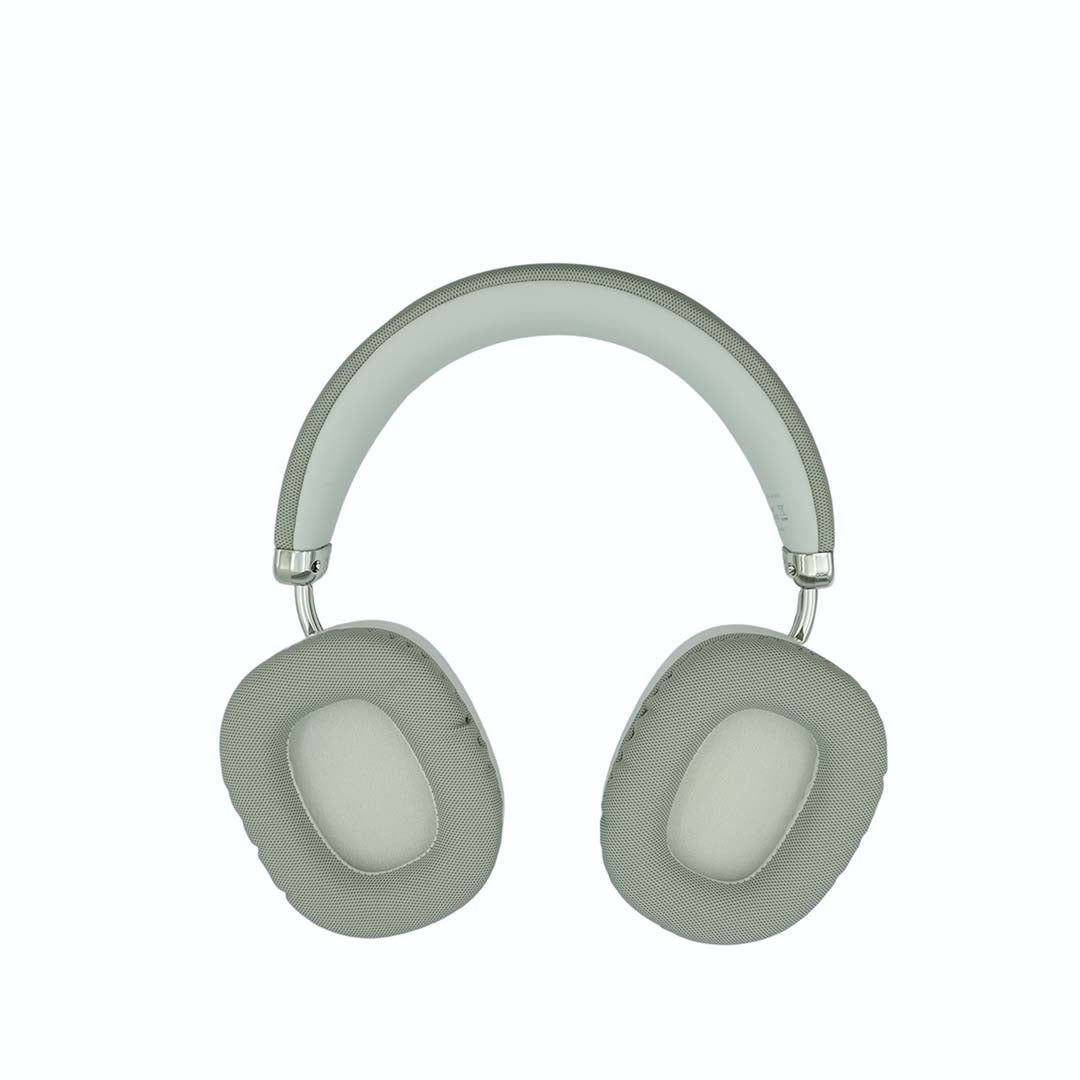 white headphones on a white background