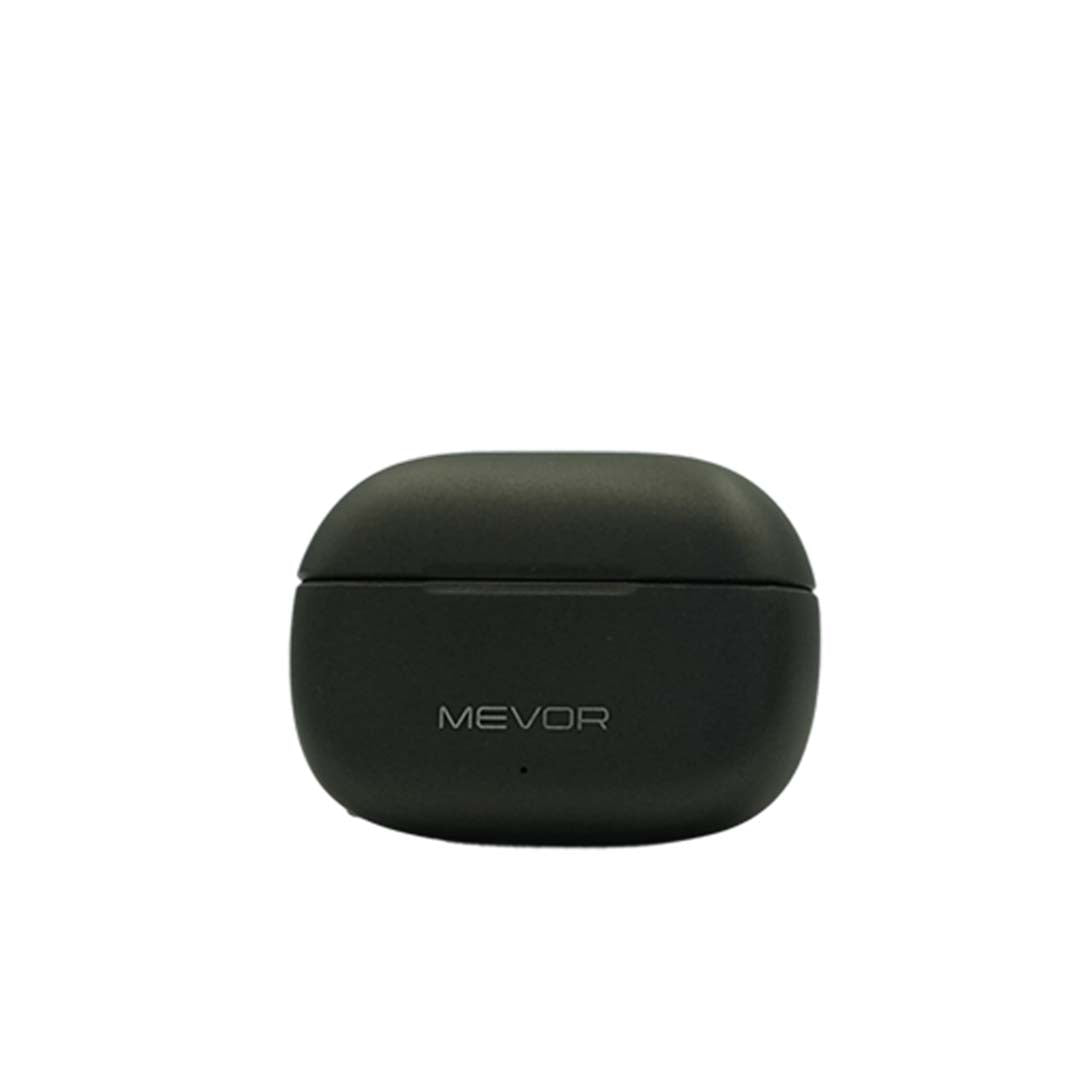 Black MEVOR bluetooth device case on a white background