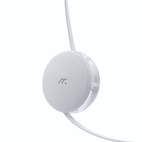 White charging cable on a white background