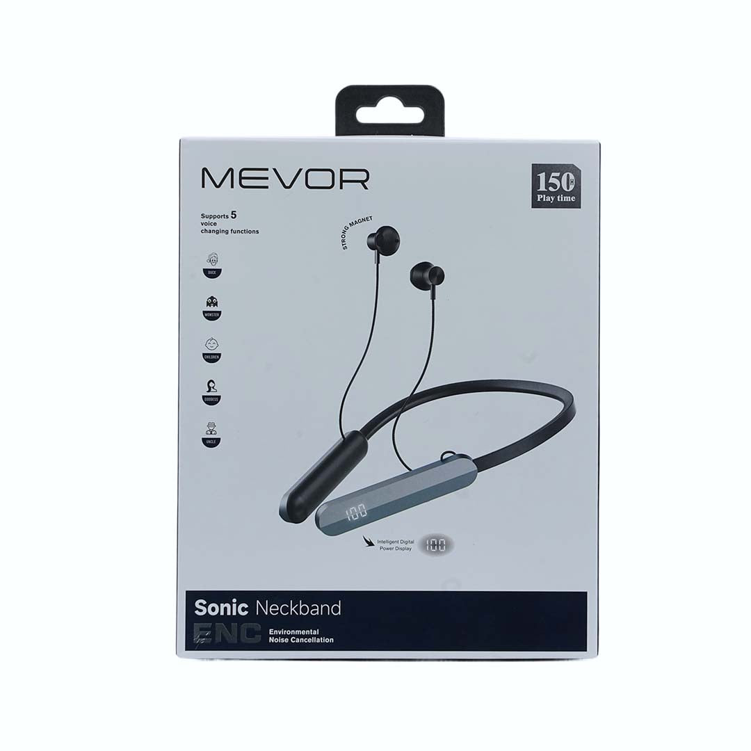 MEVOR Sonic Neckband packaging on a white background
